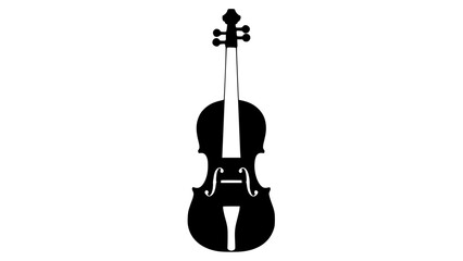 String violin abstract concept black white icon 