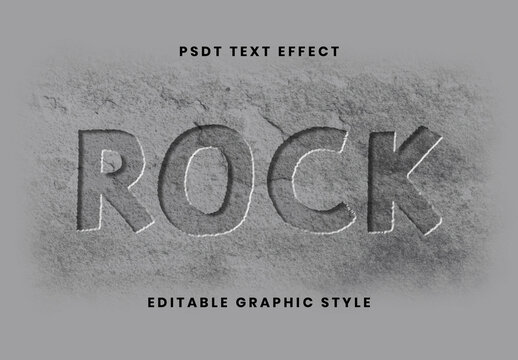 Gray Inset Engraved Text Effect Chiseled Stone Font