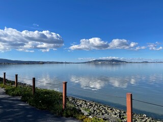 wooden pier on the lake