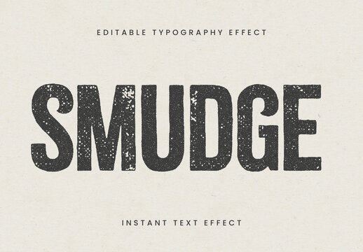 Distressed Print Text Effect