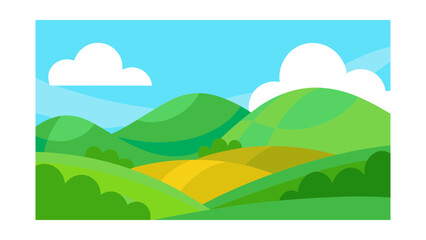 Fototapeta premium hills with a blueprint style white outlines on g for web and graphic design