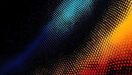 Fototapeta premium Abstract composition of color gradients formed by a pattern of small, interconnected dots