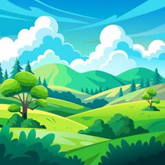 Obraz premium landscape with mountains and blue sky