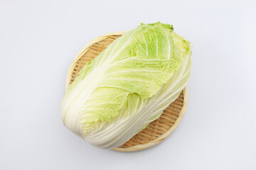 白菜 かご 白背景