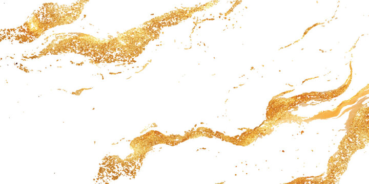 Gold grunge on transparent background. Abstract gold texture background. Gold and white paint on a neutral background. 