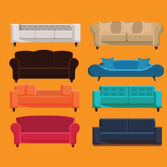 set of furniture icons