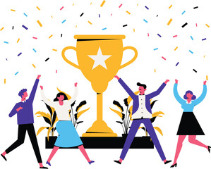 winner cup and trophy