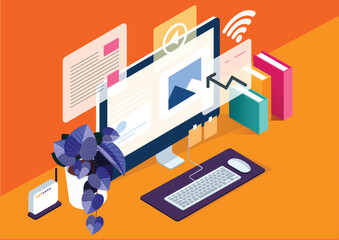 vector illustration of a business meeting