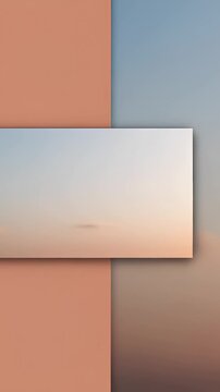 Split screen video template with animated sliding divider