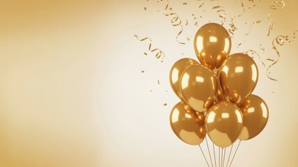 Luxury Birthday Greeting Banner in Gold Tones