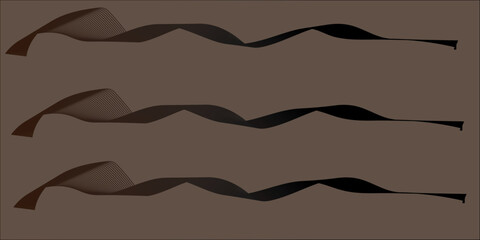 Abstract wave dynamic curve lines on transparent background. Digital energy waves technology concept.	
