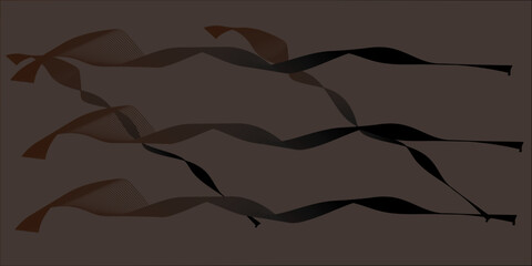 Abstract wave dynamic curve lines on transparent background. Digital energy waves technology concept.	
