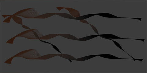 Abstract wave dynamic curve lines on transparent background. Digital energy waves technology concept.	
