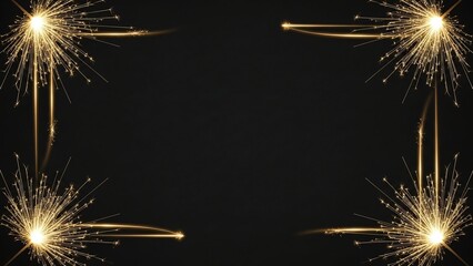 Bright fireworks exploding in night sky for celebration and festive events