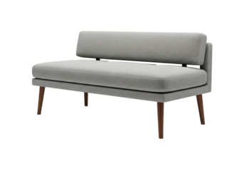 Modern sofa bench isolated on transparent background