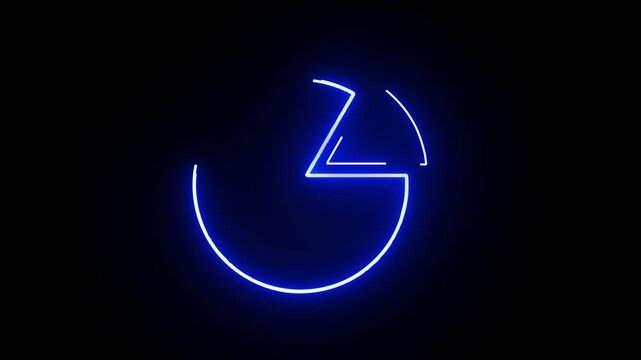super cool storage circle and memory storage logo saber line effect 4k motion video on dark background