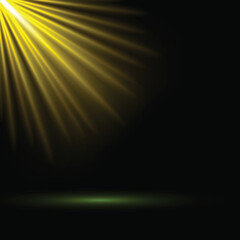 Professional Vector Spotlight Illumination Effect with Focused Light Beam for Award Ceremony, Talent Show and Presentation