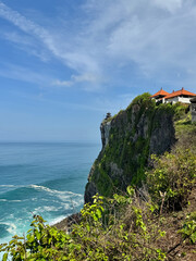Beautiful landscape of cliff and the ocean at Bali, Indonesia