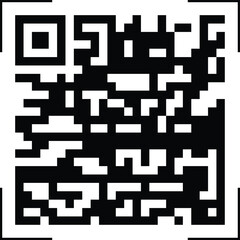 Black and white qr code