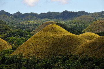 Die ber&uuml;hmten Chocolate Hills auf Bohol auf den Philippinen