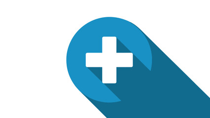 Obraz premium Blue Medical Cross Icon.