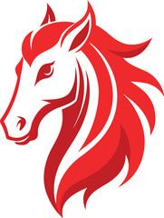 Obraz premium Vector Illustration Horse Head Profile Design
