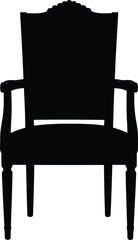 Elegant Vintage Armchair Silhouette for Interior Design