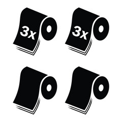 Soft material tissue icons simple design. Levels, layers, tiers and sheets concept. Simple flat illustration of layered soft tissue material. Surface levels technology for business.