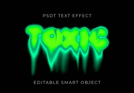 Green Acid Text Effect Toxic Slime Drip Font