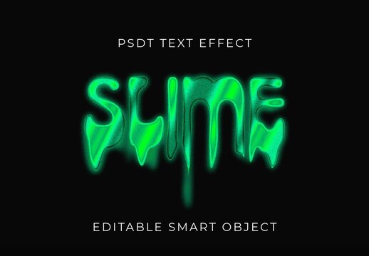 Green Acid Text Effect Slime Horror Acid Font