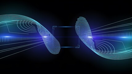 Abstract digital wave interference