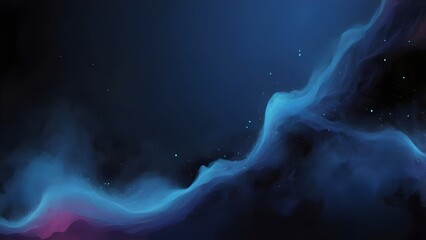 Art depicts swirling blue colors blending with a dark backdrop. The design creates a sense of movement and depth, inviting viewers to explore its intricate forms and patterns