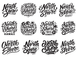 Fototapeta premium NORTH SHORE TYPOGRAPHY