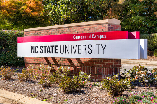 Centennial Campus entrance sign to North Carolina State University