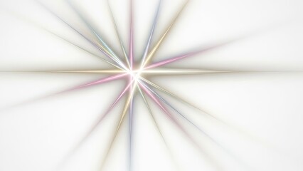 Abstract starburst design with radiating lines and soft colors on white background