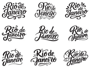 Fototapeta premium RIO DE JANEIRO TYPOGRAPHY