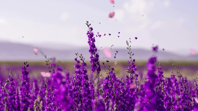 lavender field at sunset