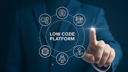 Low code platform with hand interaction finger technology