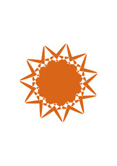 symbole graphique avec une forme ronde avec deux couleur brun chaudes, png en transparence