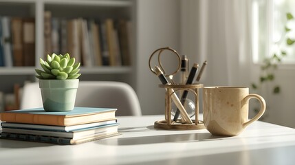 Elegant Office Desk Accessories Setup