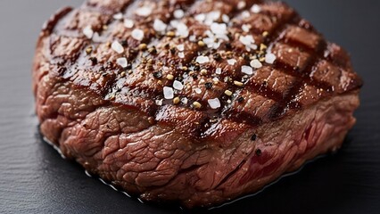 焼けた肉と塩の食事