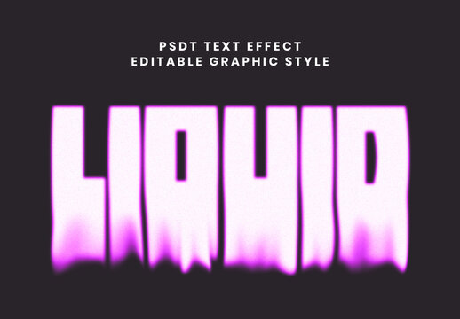 White And Purple Liquid Fabric Draped Text Effect Psychedelic Melting Font
