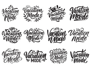 Fototapeta premium ACATION MODE TYPOGRAPHY