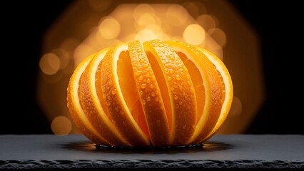 オレンジ 輪切り 美しい 食品