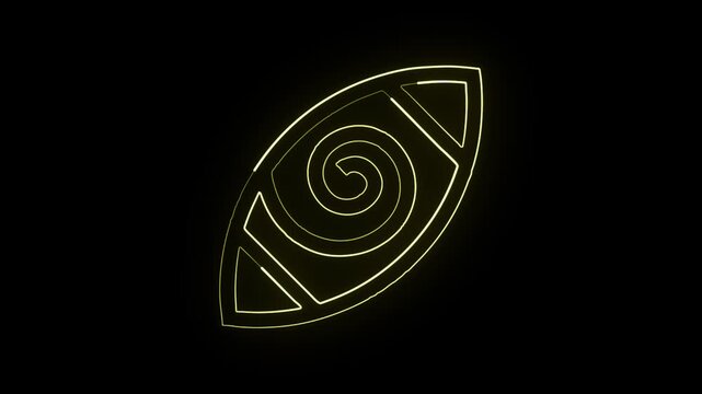 Tecpatl flint knife line icon. Aztec calendar symbol icon isolated on white background. Free vector style icon