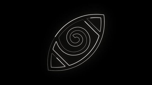 Tecpatl flint knife line icon. Aztec calendar symbol icon isolated on white background. Free vector style icon