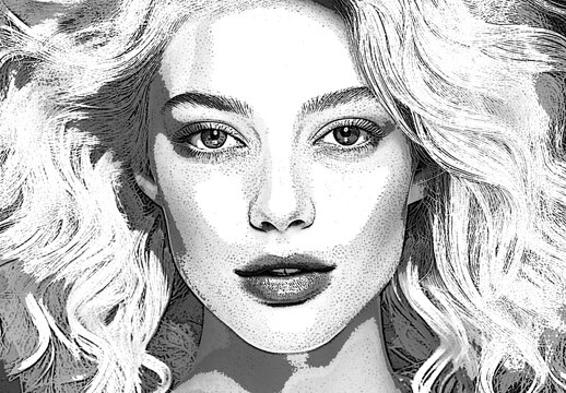 Gray Noir Comic Photo Effect