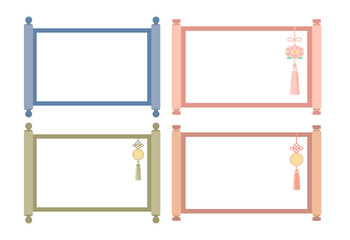 Traditional Korean Hanging Scroll Illustration for Holidays