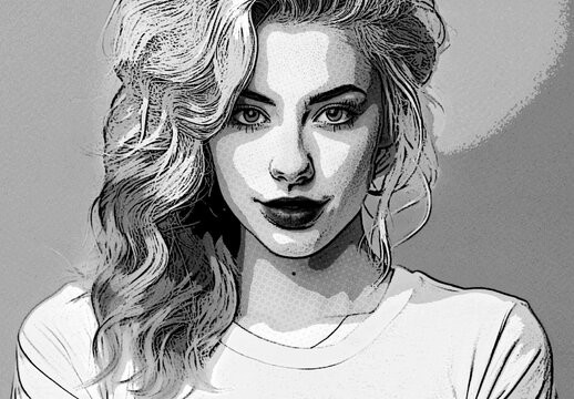 Grey And Black Noir Comic Photo Effect