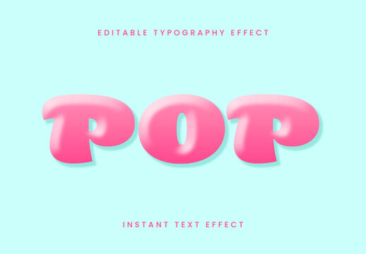 Pink Bubblegum Text Effect Plump Font